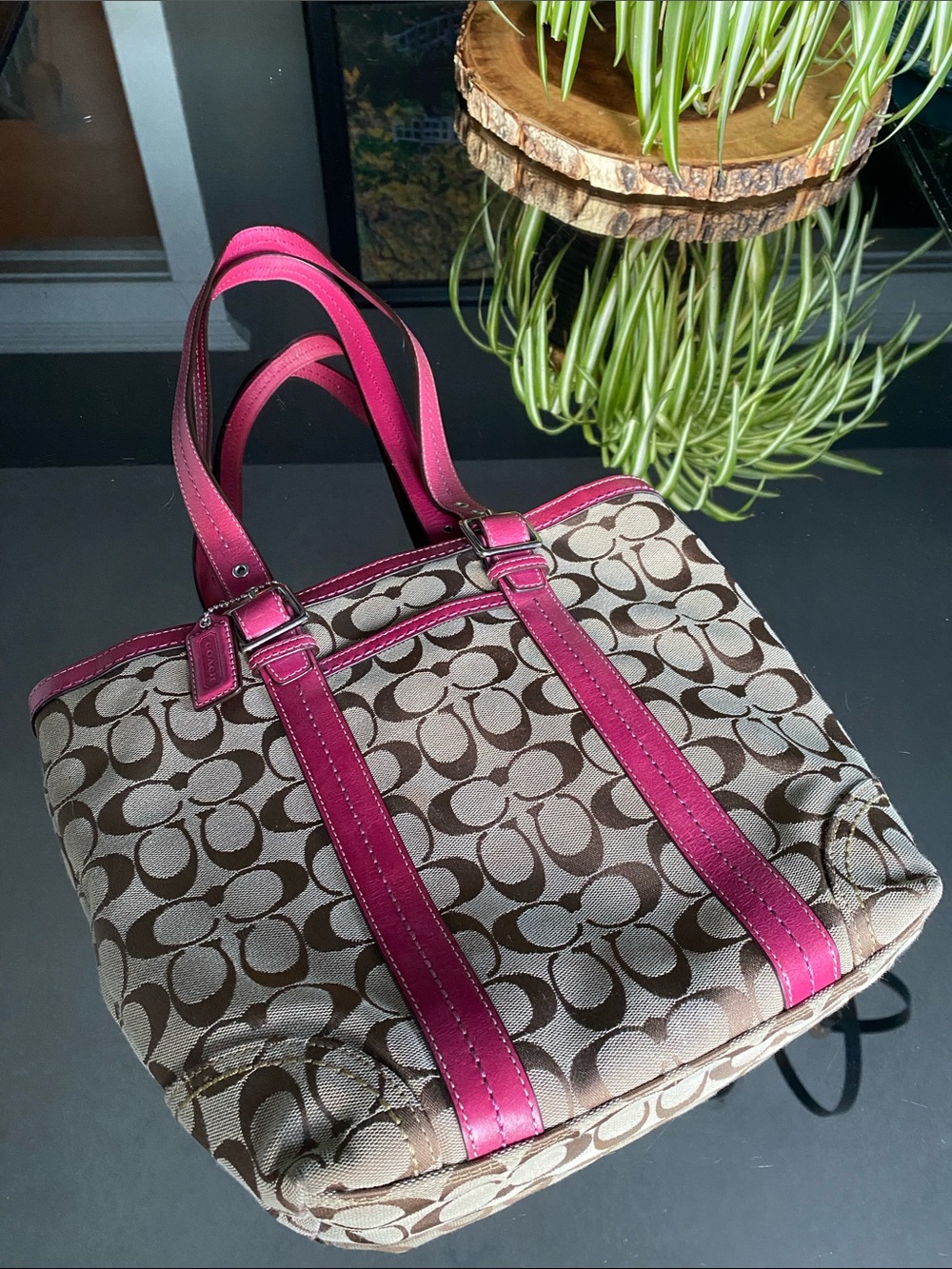 COACH Signature Jacquard Shoulder Bag